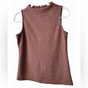 The Limited Brown Mock Neck Top Size S
